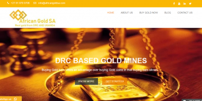 African Gold SA Website Design Project by Digital Marketing PTA