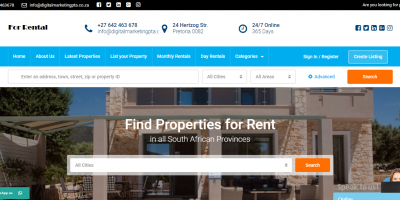 Property Rental Website Development & Designing Portfolio